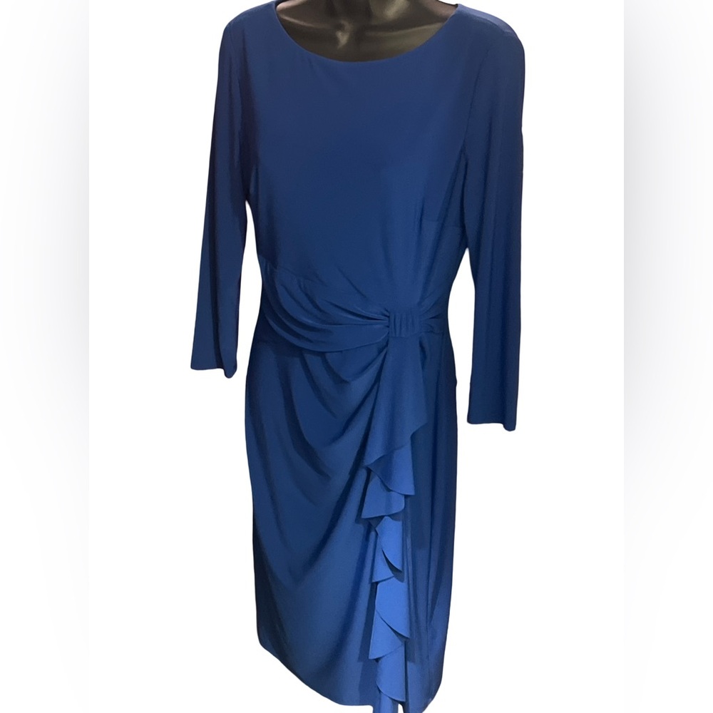 Chaps Cobalt Blue Long Sleeve Dress 💙